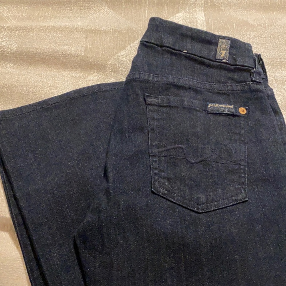 7 for all man kind bootcut stretch dark blue